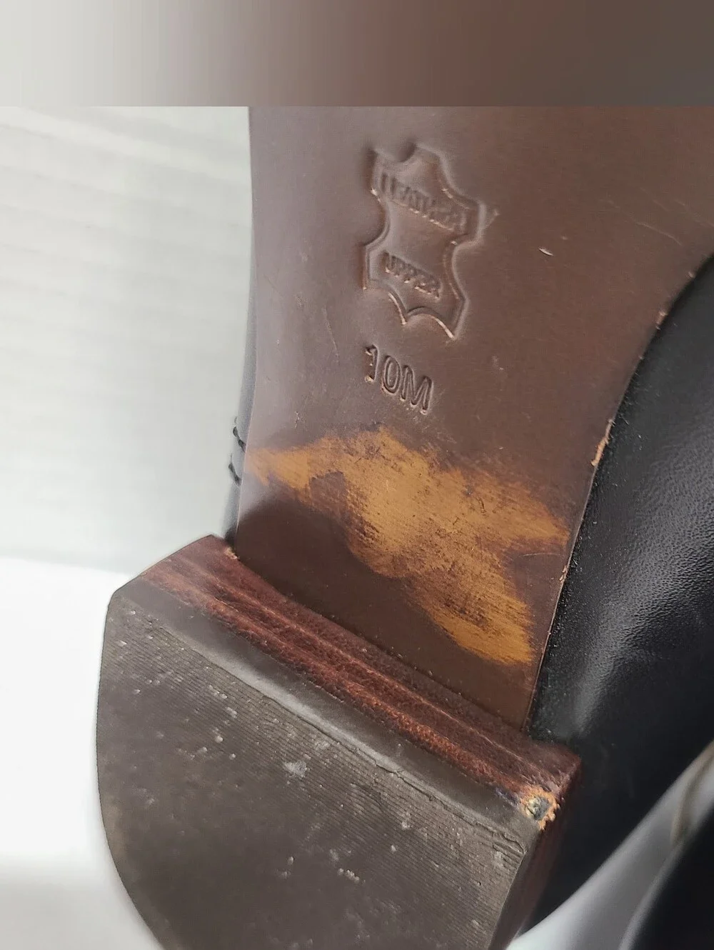 Tory Burch Jess Black Leather Ankle Boots Gold Strap Detail Sz 10